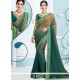 Sea Green Embroidered Work Shaded Saree