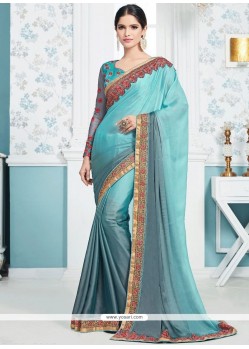 Patch Border Work Shaded Saree