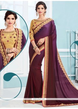 Embroidered Work Art Silk Designer Traditional Saree