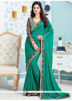 Art Silk Embroidered Work Traditional Saree