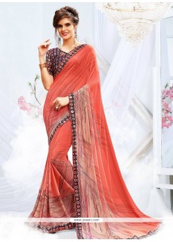 Weight Less Print Work Casual Saree