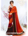 Multi Colour Print Work Weight Less Casual Saree