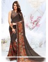 Multi Colour Print Work Weight Less Casual Saree