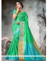 Sea Green Art Silk Designer Traditional Saree