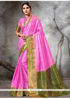 Pink Traditional Designer Saree