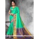 Sea Green Weaving Work Designer Traditional Saree