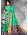 Sea Green Weaving Work Designer Traditional Saree