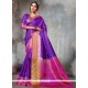 Purple Weaving Work Art Silk Designer Traditional Saree