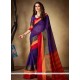 Purple Woven Work Cotton Silk Casual Saree