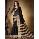 Cotton Silk Black Woven Work Casual Saree