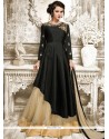 Net Black Long Choli Lehenga