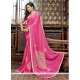 Faux Georgette Resham Work Classic Designer Saree