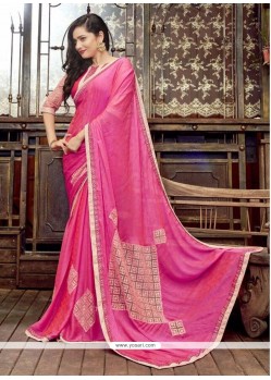 Faux Georgette Resham Work Classic Designer Saree