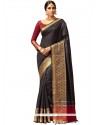 Art Silk Black Traditional Designer Saree