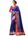 Blue Weaving Work Art Silk Traditional Saree