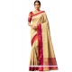 Weaving Work Beige Traditional Designer Saree