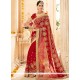 Red Zari Work Classic Designer Saree