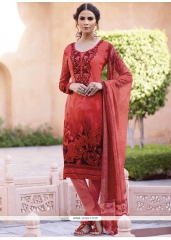 Faux Crepe Churidar Suit