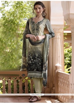 Faux Crepe Churidar Suit