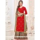 Krystle Dsouza Red Lace Work Designer Palazzo Suit