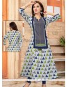 Multi Colour Print Work Cotton Party Wear Kurti