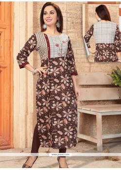 Cotton Print Work Party Wear Kurti