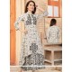 Black And Cream Party Wear Kurti