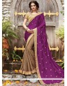 Patch Border Work Half N Half Designer Saree