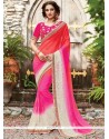 Embroidered Work Fancy Fabric Shaded Saree