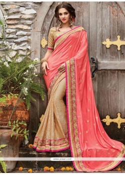 Banarasi Silk Resham Work Designer Half N Half Saree