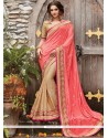 Banarasi Silk Resham Work Designer Half N Half Saree