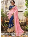 Patch Border Work Half N Half Saree