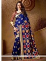 Cotton Silk Blue Traditional Designer Saree