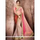 Faux Georgette Pink Classic Designer Saree