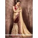 Beige And Brown Designer Saree