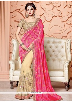 Art Silk Half N Half Designer Saree