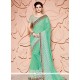 Faux Chiffon Green Classic Designer Saree