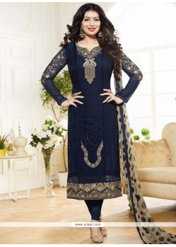 Ayesha Takia Resham Work Faux Georgette Churidar Designer Suit