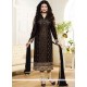 Ayesha Takia Resham Work Brown Faux Georgette Churidar Designer Suit