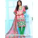 Cotton Multi Colour Print Work Churidar Suit