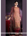 Digital Print Work Multi Colour Tussar Silk Designer Palazzo Suit