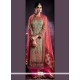 Digital Print Work Multi Colour Tussar Silk Designer Palazzo Suit