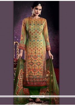 Tussar Silk Digital Print Work Designer Palazzo Suit