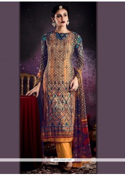 Multi Colour Digital Print Work Designer Palazzo Suit