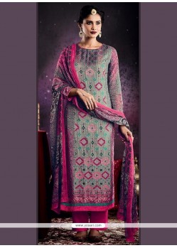 Tussar Silk Multi Colour Designer Palazzo Suit