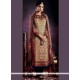 Multi Colour Tussar Silk Palazzo Designer Suit