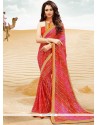 Multi Colour Print Work Printed Saree