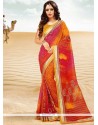 Multi Colour Faux Georgette Printed Saree