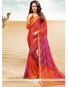 Multi Colour Printed Saree