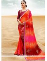 Faux Georgette Multi Colour Printed Saree